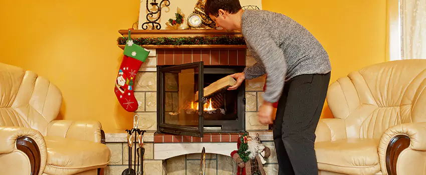 Rusted Metal Fireplace Restoration in Pittsburg, California